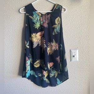 Sleeveless Floral Blouse